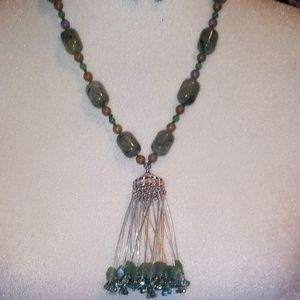 AVAILABLE -Designed & handmade Jade Carousel necklace by Lindi